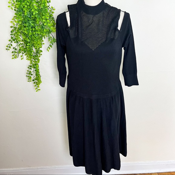 torrid Dresses & Skirts - Torrid Black Mesh Turtleneck Fit and Flare Dress 2X